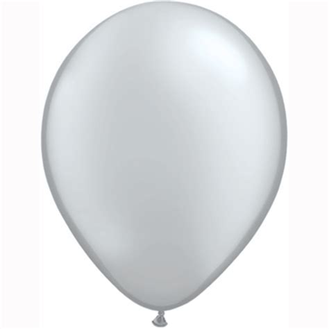 Metallic Silver 11″ Helium Filled Latex Balloons Group Of 10 London