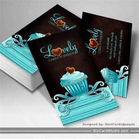 You just need to visit our site that offers personalized beautiful birthday cake images, select any image of birthday cake.after this write your birthday girl's, boy's or a special one name. Bakery cupcake blue swirls chocolate brown business card ...
