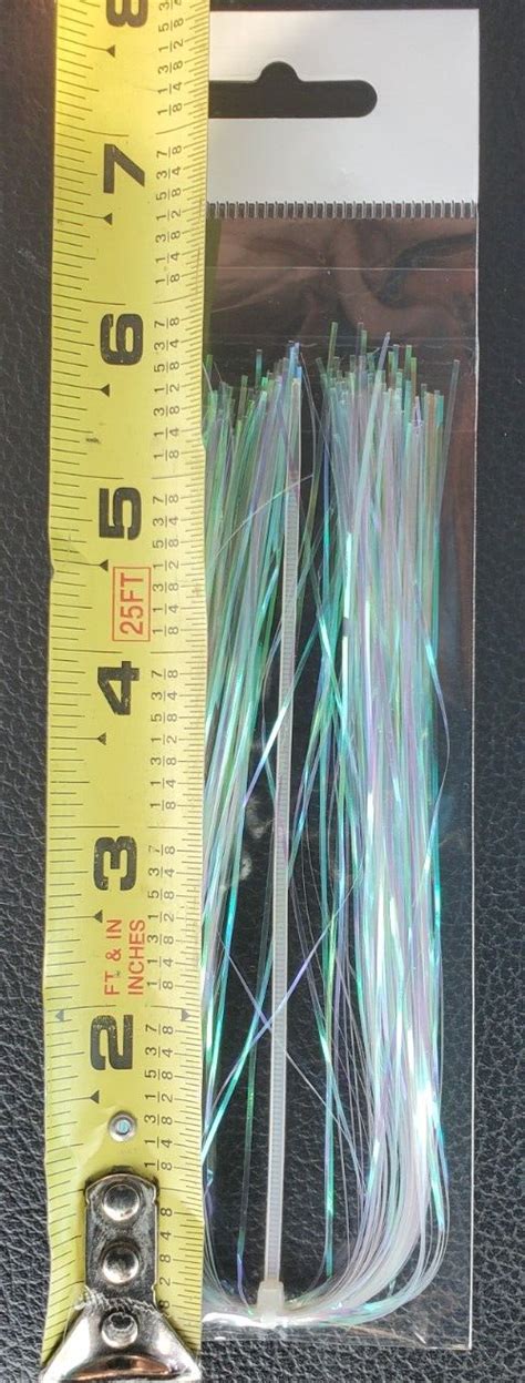 Pearl Magnum Flashabou 1mm 11 12 Long Fly Tying Lure Jig Tinsel