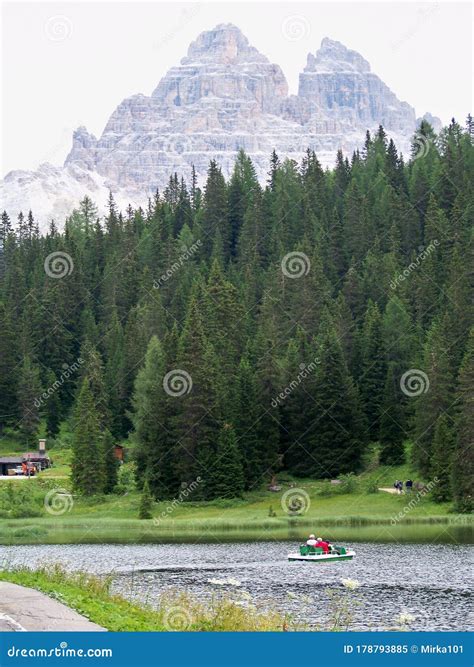 Journey To The Dolomites Northern Italy Carezza Lake Editorial Image