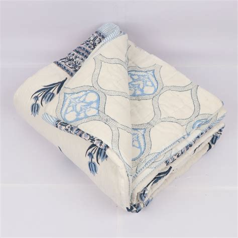 vandana handicrafts multicolor hand block printed cotton jaipuri fine quilt manufacturer size