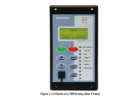 Latching Siemens 7SR1003 Overcurrent And Feeder Protection For