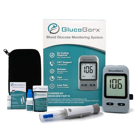 Glucogorx Blood Glucose Testing Kit Test Strips Sterile