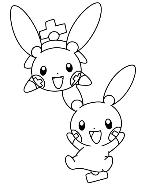 Twin Pokemon Coloring Pages Funchap