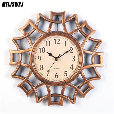 10 Inches Nordic Style Abstract Wall Clock Vintage Numeral Geometric