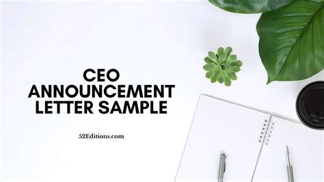 Ceo Announcement Letter Sample Get Free Letter Templates Print Or