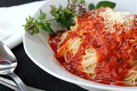 Legend has it that parmesan cheese clings to this pasta like gold clings to angels' hair. Tangy Marinara and Angel Hair Pasta | Coupon Clipping Cook®