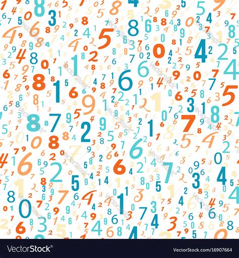 Mathematics Background Different Numbers Pattern
