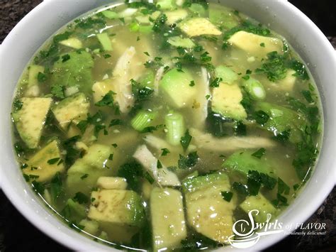 Heat olive oil over medium heat and cook garlic, ginger and kosher salt until just fragrant, about 1 minute. Avocado Lime Chicken Soup - Swirls of Flavor