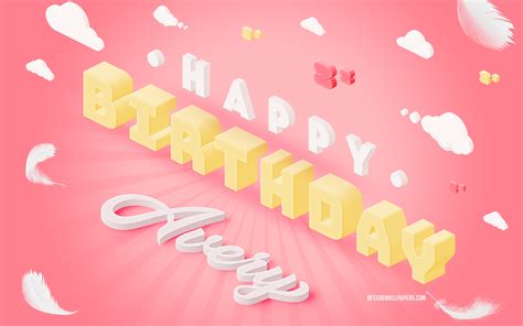 Download Wallpapers Happy Birthday Avery 4k 3d Art Birthday 3d
