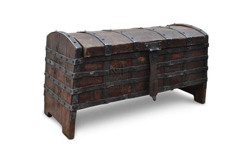 Medieval Prop Hire Large Iron Bound Wood Coffer Chest Keeley Hire