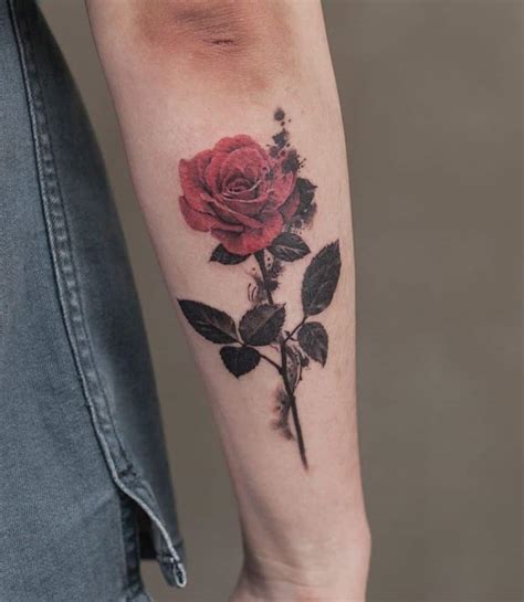 This is a unique kind of rose tattoo placed at the back. 54 Cute Roses Tattoos Ideas Worth Checking Out - Ninja Cosmico