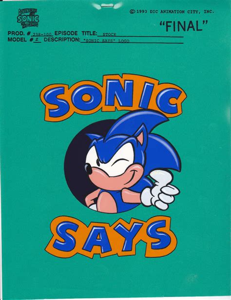 Not Another Sonic Blog Early ‘sonic Says Title Card Design