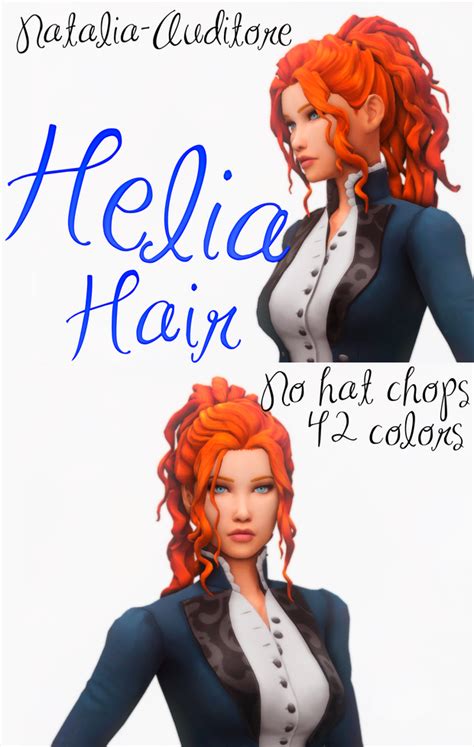 Helia Hair Natalia Auditore On Patreon Sims 4 Sims Hair Sims