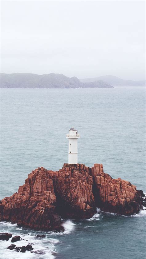 Island Lighthouse 720x1280 Wallpaper Aesthetic Photography Nature