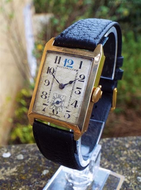 Gents 9ct Gold Art Deco Wrist Watch 1931