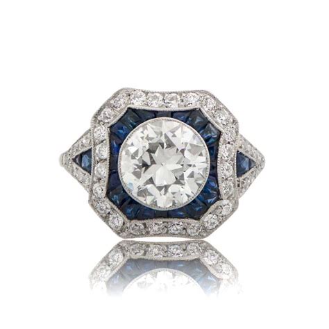 Explore our selection of exquisite engagement rings including diamond, gemstone and custom options. 1.67ct Estate Diamond and Sapphire Engagement Ring