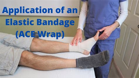 Application Of An Elastic Bandage Ace Wrap Youtube