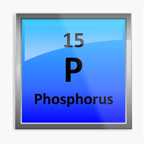 Phosphorus Element Tile Periodic Table Metal Print By Sciencenotes