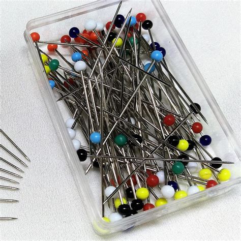 Hot Sale 250pcs Glass Pearlized Head Pins Multicolor White Dressmaking