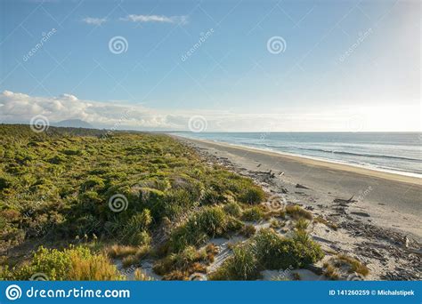 Beautiful Pacific Ocean Scenery In Sheep Creek New Zealand Stock Image