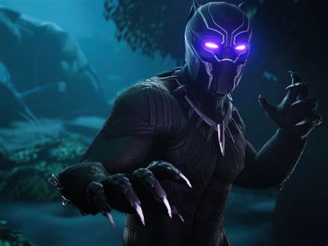 Black Panther Wallpaper 4K, Fortnite, Skin, Dark, 2020 Games, Neon, Games, #4043