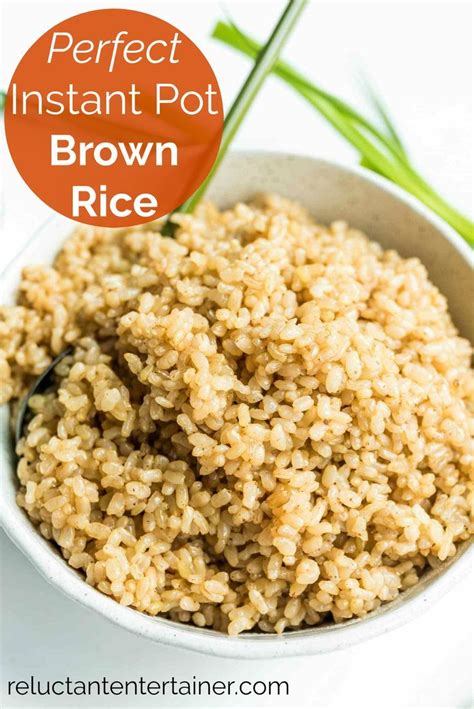 Perfect Instant Pot Brown Rice Seasoned Brown Rice Recipe Brown Rice