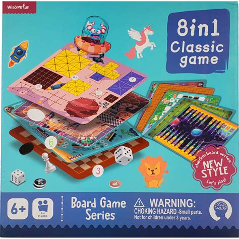 8 In 1 Classic Board Games Dbest Toys