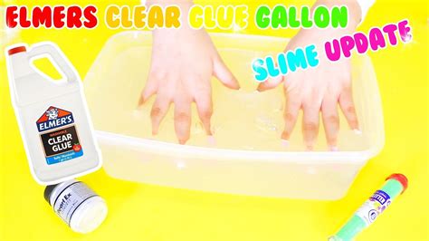 Giant Clear Elmers Glue Slime Update And Pigment Mixing Asmr