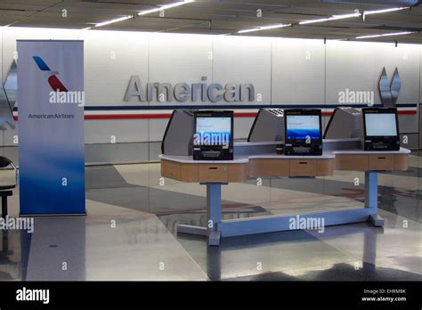 American Airlines Self Check In Desks At Chicago Ohare International
