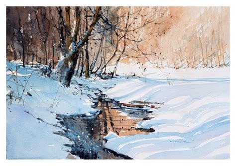 Michał Jasiewicz Winter Landscape Painting Winter Painting