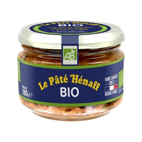 Elle propose une gamme complète d'huiles essentielles ecocert cosmos organic : Pâté Hénaff BIO | Hénaff