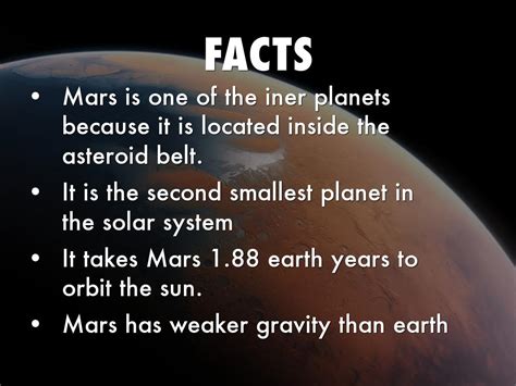 Mars Planet Facts Compared To Meaning Pelajaran