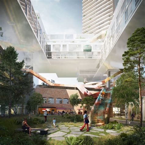 Vdma Eindhoven Floating Towers Above A Green Public Space Civic