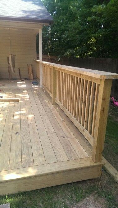 Pressure treated lumber pressure treated lumber . My deck... Rail | Patio railing, Wood deck, Deck railing ...