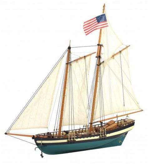 Virginia American Schooner Wooden Model Ship Kit 141 Scale