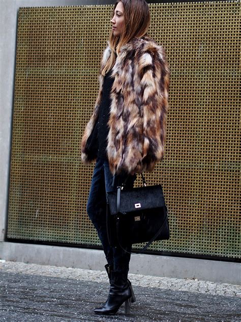 23 chic ways to wear faux fur coats pretty designs