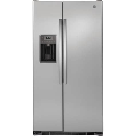 Ge 219 Cu Ft Counter Depth Side By Side Refrigerator With Ice Maker