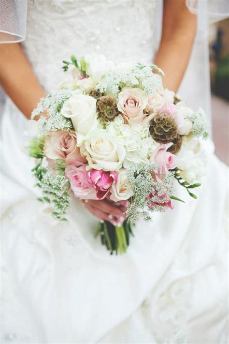 Light Pink And White Rose Bridal Bouquet Villasienacc