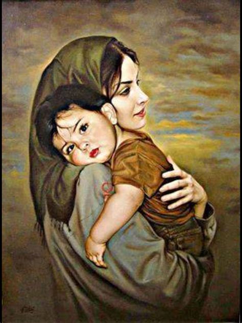 Pin De Isthar En Felicitaciones Madre Arte Pintura De Madre E Hijo