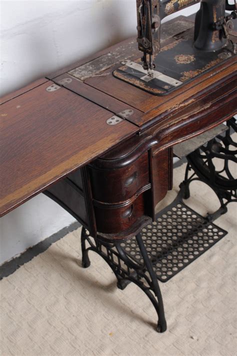 Antique Circa 1890s White Sewing Machine Table Ebth