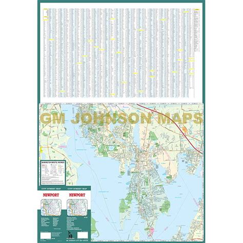 Newport Rhode Island Street Map Gm Johnson Maps