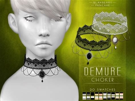 Cottage Sims Ccfinds Demure Choker Blahberry Pancake The Sims 4