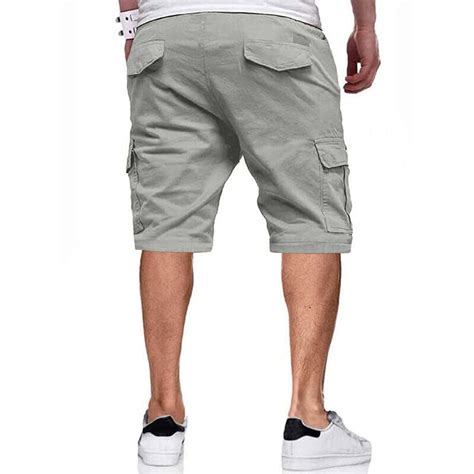 Mens Cargo Combat Shorts Elasticated Summer Casual Cotton Shorts M L Xl