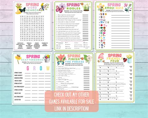 Spring Party Games For Kids And Adults Enjoymyprintables