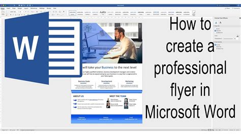 Practical advice on a particular subject; How to create a poster in word ¦ Make a Flyer in Microsoft ...