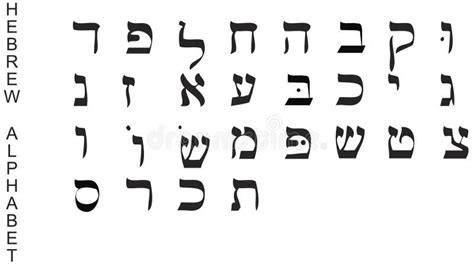 Hebrew Alphabet Vector Stock Vector Illustration Of Original 10217448
