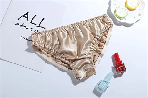 small moq custom oem sexy ladies pure silk satin underwear real high quality shiny underwear