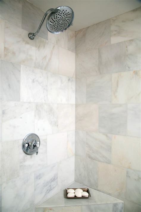Standup Shower With Marble Tile Hgtv