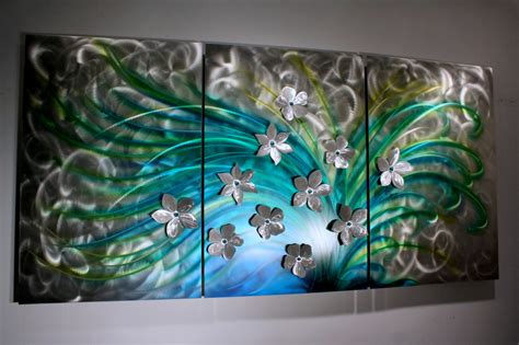 Floral Art Metal Wall Sculpture Abstract Home Decor